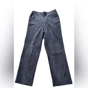 Alfred Dunner Gray Corduroy Pull On Pants Women’s Size 8 Stretch